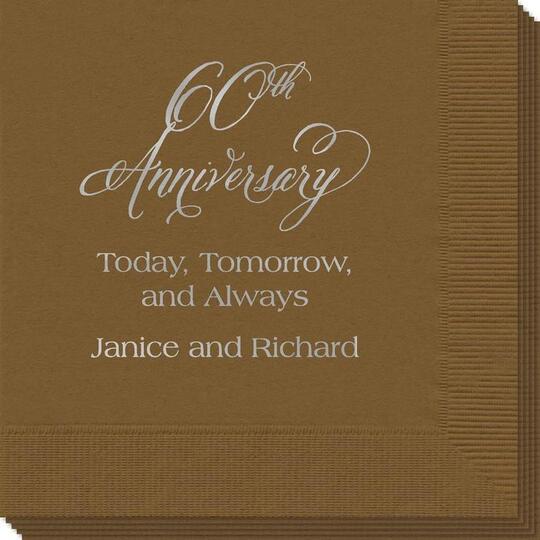 Elegant 60th Anniversary Napkins